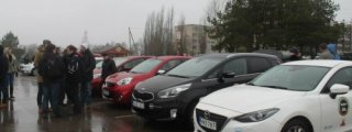 Automobilių karavanas užsuko į Jurbarką