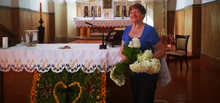 Seredžiaus bažnyčia pasipuošė gėlių kilimu
