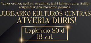 Į atnaujinto Jurbarko kultūros centro atidarymo šventę – tik su kvietimais