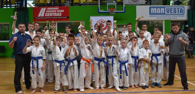 Kyokušin karatė klubo KUMITE varžybų prizininkai. / Sandros Kringelytės nuotr.