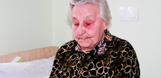 Vyriausia (94 m.) senelių namų gyventoja iš Seredžiaus. / S.Mazurkevičienės nuotr.