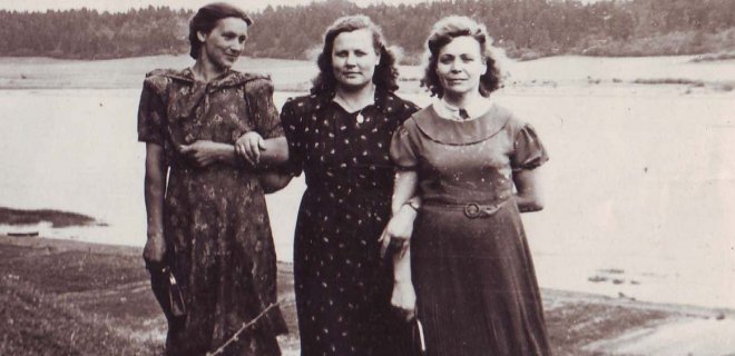 Trys brolienės Stankaitienės (iš kairės): Aldona, Jadvyga ir Bronė.