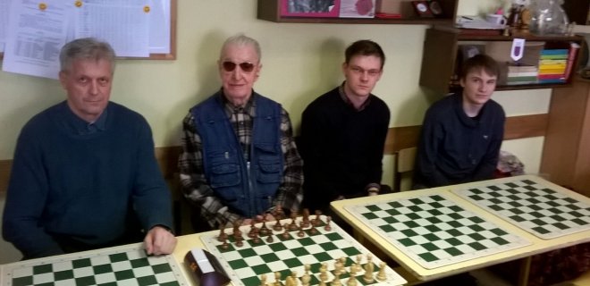 Jurbarko nugalėtojų komanda: iš kairės Valentinas Jankūnas, Aloyzas Žukauskas, Justas Jankūnas, Ignas Mockaitis