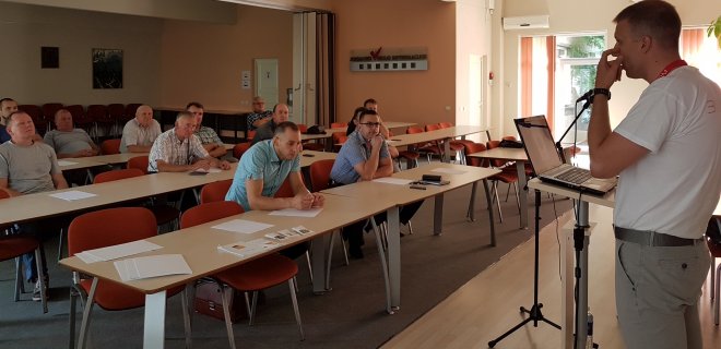 Jurbarke organizuotame seminare buvo kviečiama susipažinti su naujo katilo montavimo ypatumais.