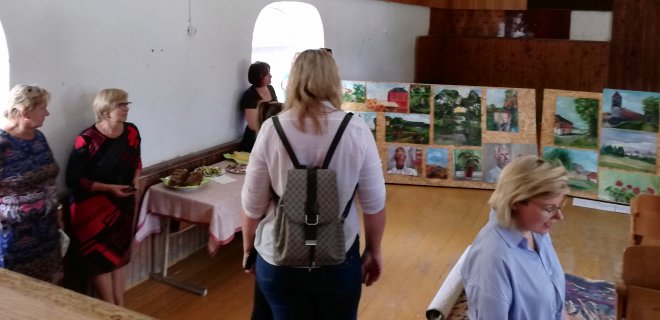 Tapytojų parodos akimirkos / R. Blažytės nuotr.