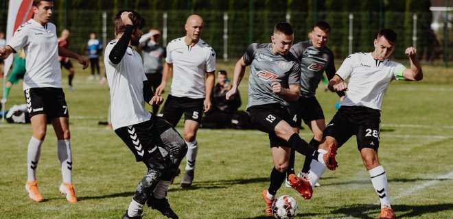 2019 metų Lietuvos mažojo futbolo čempionato Jurbarko etapas. FK Imsrė (Jurbarkas) 2 - 1 FK Polivektris (Vilnius.) / Ievos Morkūnaitės nuotr.