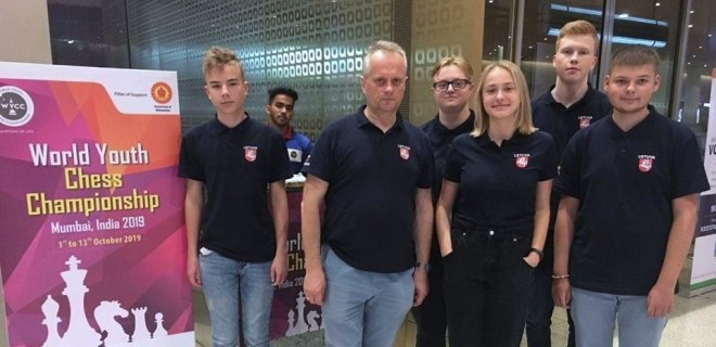 Lietuvos delegacijoje - ir jurbarkietis Pijus Greičius (pirmas iš kairės) / Lietuvos šachmatai nuotr.