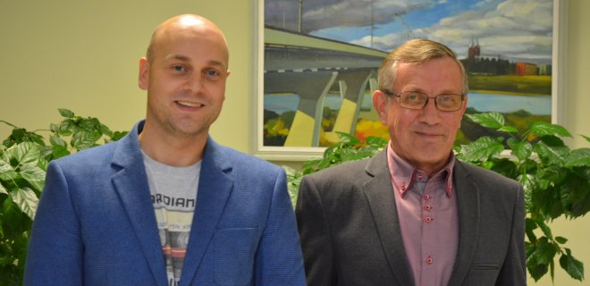 Už rajono melioracijos ir hidrotechnikos statinius atsakingi Žemės ūkio skyriaus vedėjas Martynas Kursevičius ir vyresnysis specialistas melioracijai Vincentas Pocius