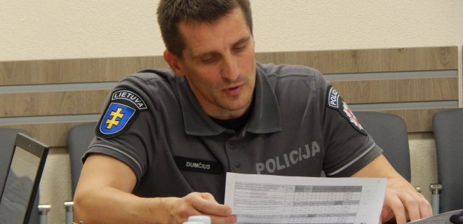 Jurbarko rajono policijos komisariato viršininkas Aivaras Dumčius.