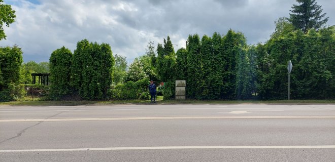Pasak Stepono, žengęs pro namų vartus jis atsiduria judrioje Muitinės gatvėje, kurios negali nei saugiai pereiti, nes pėsčiųjų perėja toli, nei saugiai ir patogiai kelkraščiu eiti. Po didesnio lietaus čia telkšo balos.