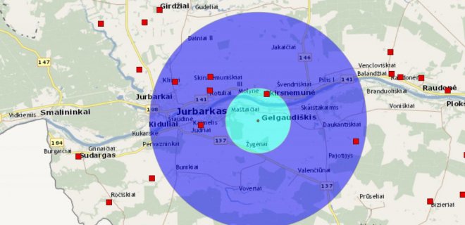 Apsaugos ir priežiūros zona, nustatyta aplink  AKM židinį