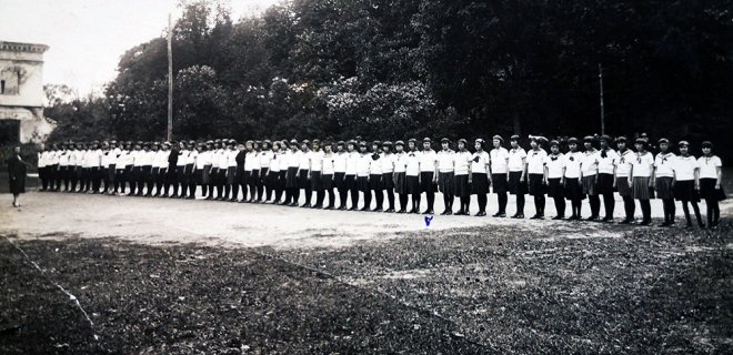 Jurbarko gimnazijos sporto šventė 1928 m. / A. Puidokaitės archyvo nuotr.
