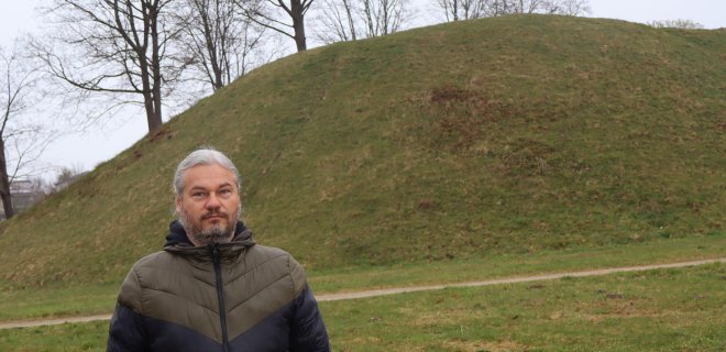Jurbarkietis archeologas V. Juškaitis papasakos Bišpilio istoriją – vienų primirštą, o kitiems – gal nė negirdėtą. / Redakcijos nuotr.