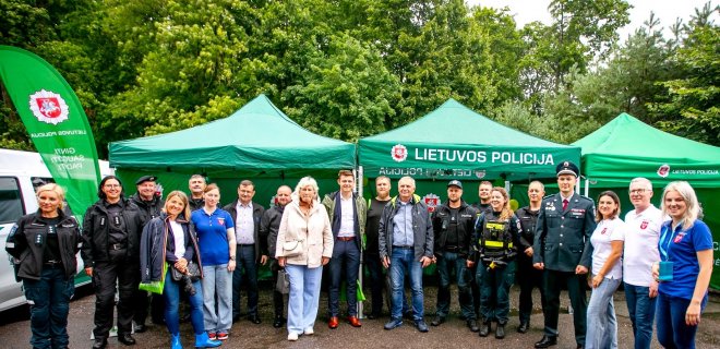 Delegacijos prie Lietuvos policijos stendo. / Jurbarko rajono savivaldybės nuotr.