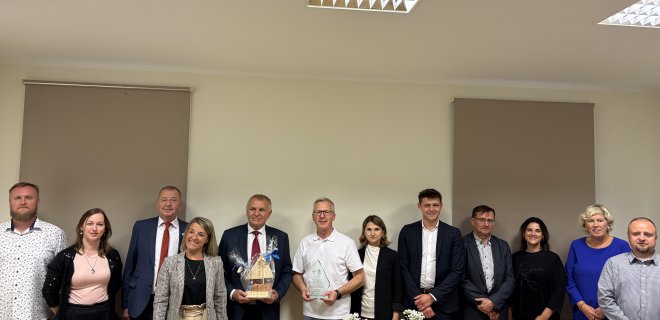Hajnuvkos, Lakdalio ir Ryno delegacijos su Jurbarko rajono savivaldybės vadovais. / Jurbarko rajono savivaldybės nuotr.