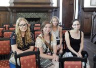 Profesoriaus Michael Berkowitz studentės iš Londono domisi Lietuvos žydų istorija.