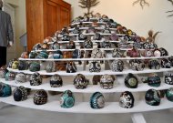 Muziejuje - įspūdinga margučių piramidė