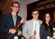 (Iš kairės) L.Stasiūnas, M.Daunys ir T.Simanavičiūtė.