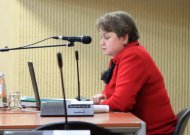 Viena pagrindinių rajono savivaldybės finansinio dokumento autorių - finansų skyriaus vedėja Audronė Stoškienė.