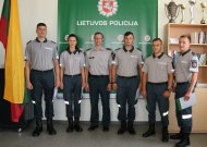 Marijampolės apskrities policijos gretas papildė 5 jaunieji pareigūnai