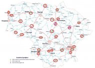 Numatomų greičio matavimo ruožų žemėlapis