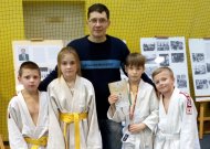 iš kairės į dešinę: Deividas Barzdaitis, Diana Kondratavičiūtė, Rapolas Povilauskas ir Laurynas Brigadierius.