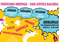 PROFESINIS MOKYMAS - TAVO ATEITIES KARJERA!