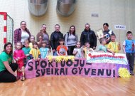 Gimnazijos sporto salėje – jau dešimtosios mažųjų žaidynės