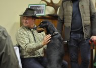 Šventėje apsilankė ir du vienintelės lietuvių skalikų veislės šunys, kuriuos augina Jurbarko rajono savivaldybės vicemeras Daivaras Rybakovas kartu su žmona Irma.