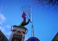 Jurbarkas puošiasi Lietuvos Nepriklausomybės atkūrimo jubiliejui