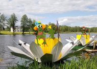 Viešvilės ežerą nušvietė įspūdingos dekoracijos