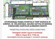 Šiandien - kvartalo ir parkavimo aikštelės projektinių pasiūlymų viešas svarstymas