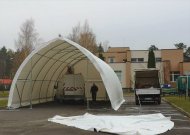 Mobilaus COVID-19 patikros punkto Jurbarke įrengimo darbai sparčiai juda į priekį
