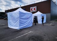 Prie Jurbarko didžiosios „Maximos“ skiepijasi pavieniai – eilių nėra