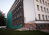 Taip atrodė gimnazijos darbai prieš savaitę - be jokių aptvėrimų, „stop“ juostų.