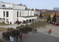 Šiandien Jurbarko mieste vyko nuolatinės privalomosios pradinės karo tarnybos karių išleidimo į atsargą ceremonija