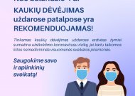 Nuo balandžio 4 d. kaukių dėvėjimas uždarose patalpose yra rekomenduojamas