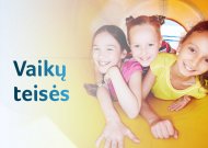 Vaikai galės kreiptis į Jungtines Tautas dėl jų teisių ir interesų pažeidimų Lietuvoje