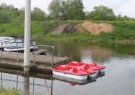 Jurbarko mažųjų laivelių prieplaukoje naujiena – vandens dviračiai