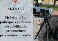 Birželį kelių policijos pareigūnų vykdomos prevencinės priemonės