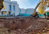 Pradėti Jurbarko kultūros centro priešgaisrinių rezervuarų įrengimo darbai