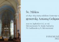 Šv. Mišios už 1830–1831 metų sukilimo Lietuvoje vadą generolą Antaną Gelgaudą