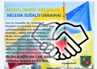 Jurbarko šauliai kviečia padėti Ukrainai