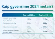 2024 metais didės dirbančiųjų pajamos, senjorai sulauks didesnių pensijų, ūgtels ir kitos išmokos