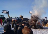 Ūkininkų protesto laužai liepsnojo ir Jurbarko rajone
