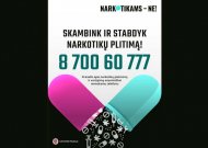Pradėjo veikti policijos pasitikėjimo linija „Narkotikams – NE“