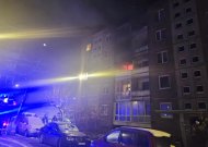 Jurbarke užsidegė butas daugiabutyje