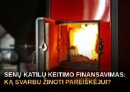 Pasikeitusiems šildymo įrangą gyventojams – naujas kvietimas dėl 10 mln. eurų kompensacijų