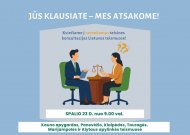 „Jūs klausiate – mes atsakome!“: teismai kviečia į nemokamas teisines konsultacijas